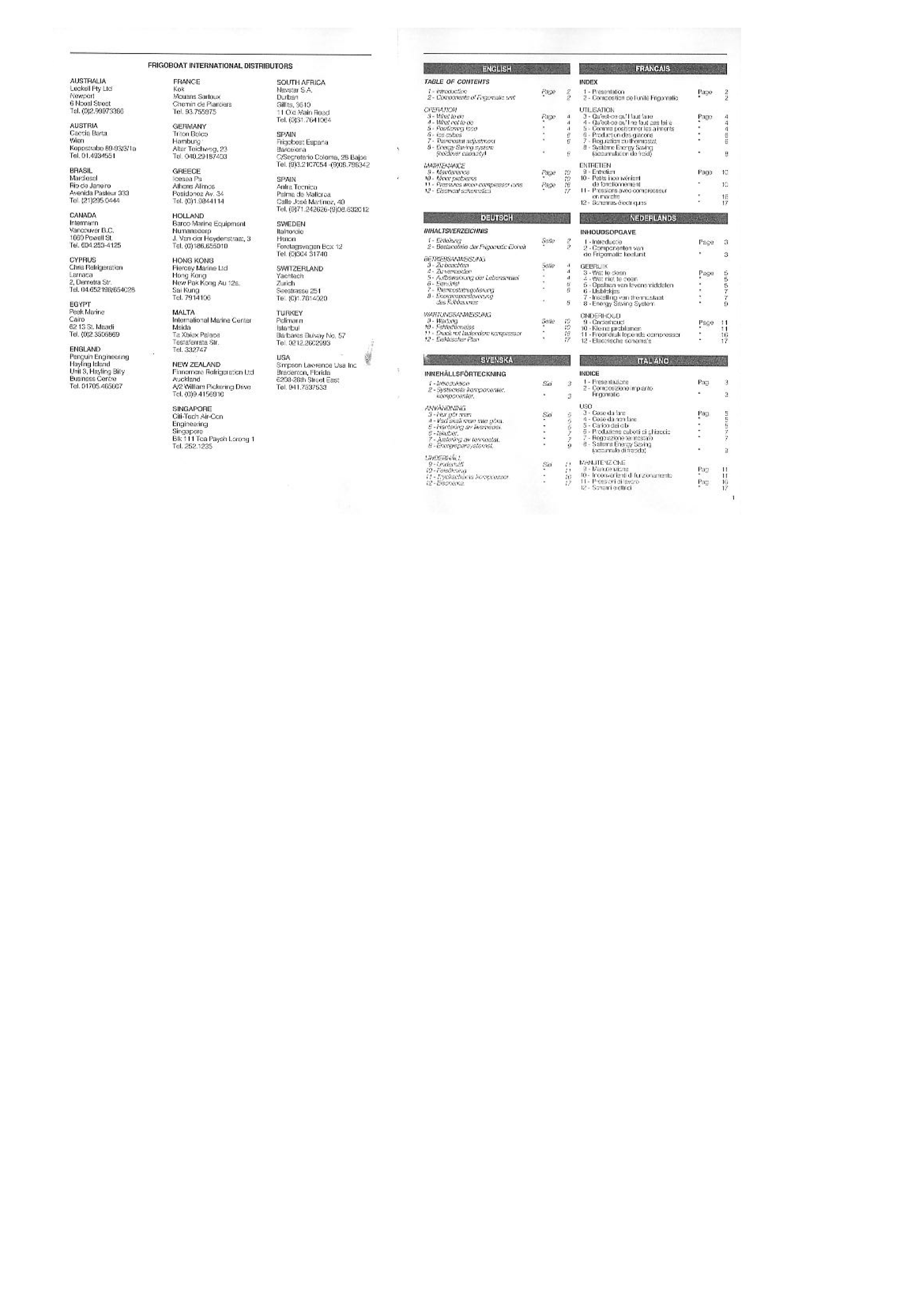 Frigoboat: Manuel Frigoboat Operation And Maintenance