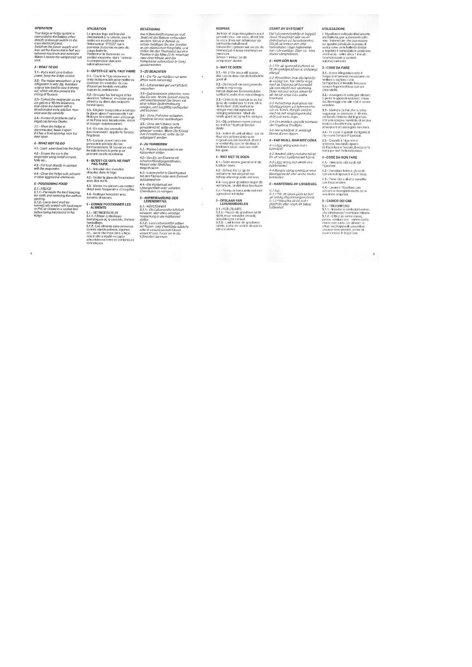 Frigoboat: Manuel Frigoboat Operation And Maintenance