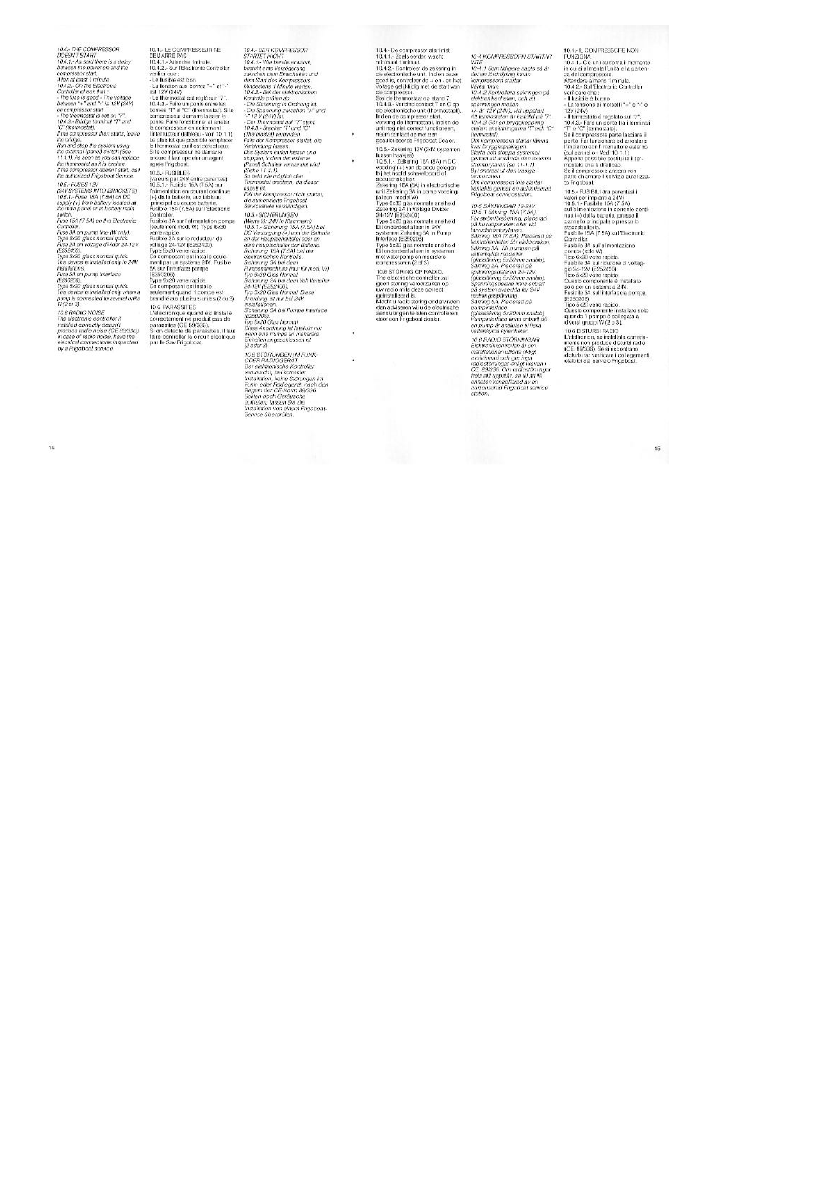 Frigoboat: Manuel Frigoboat Operation And Maintenance