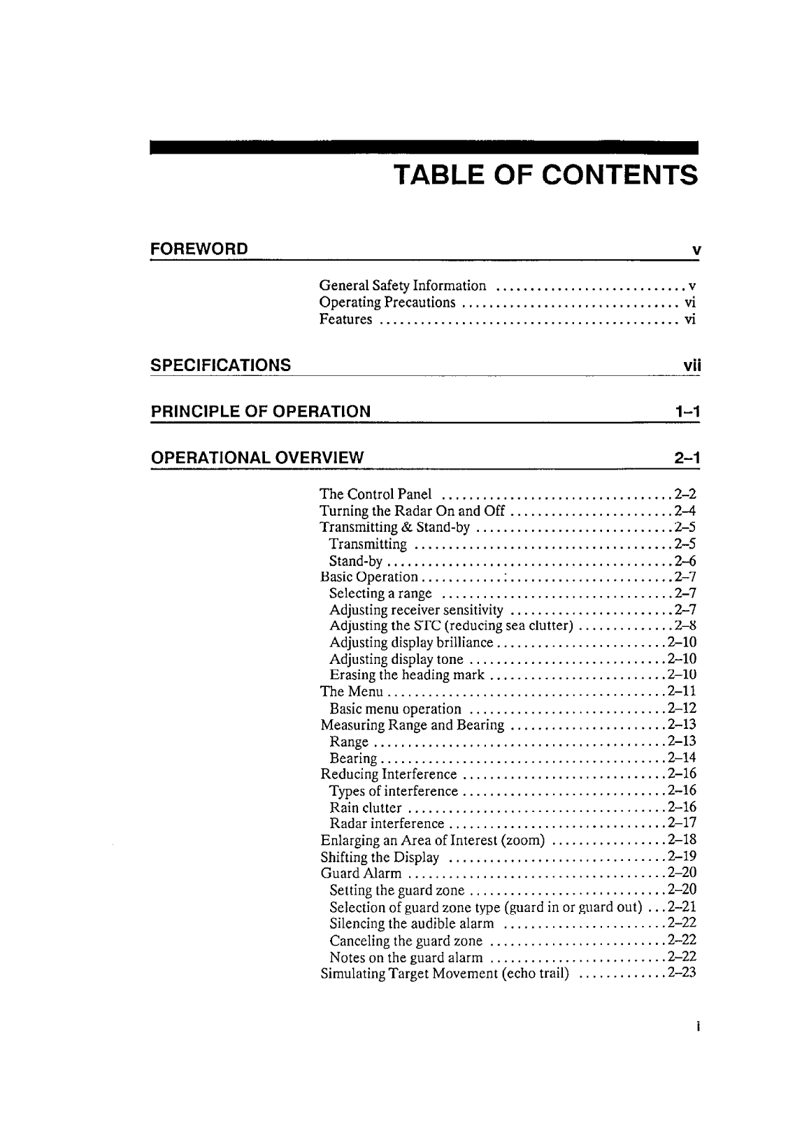Furuno 1621 Operator Manual