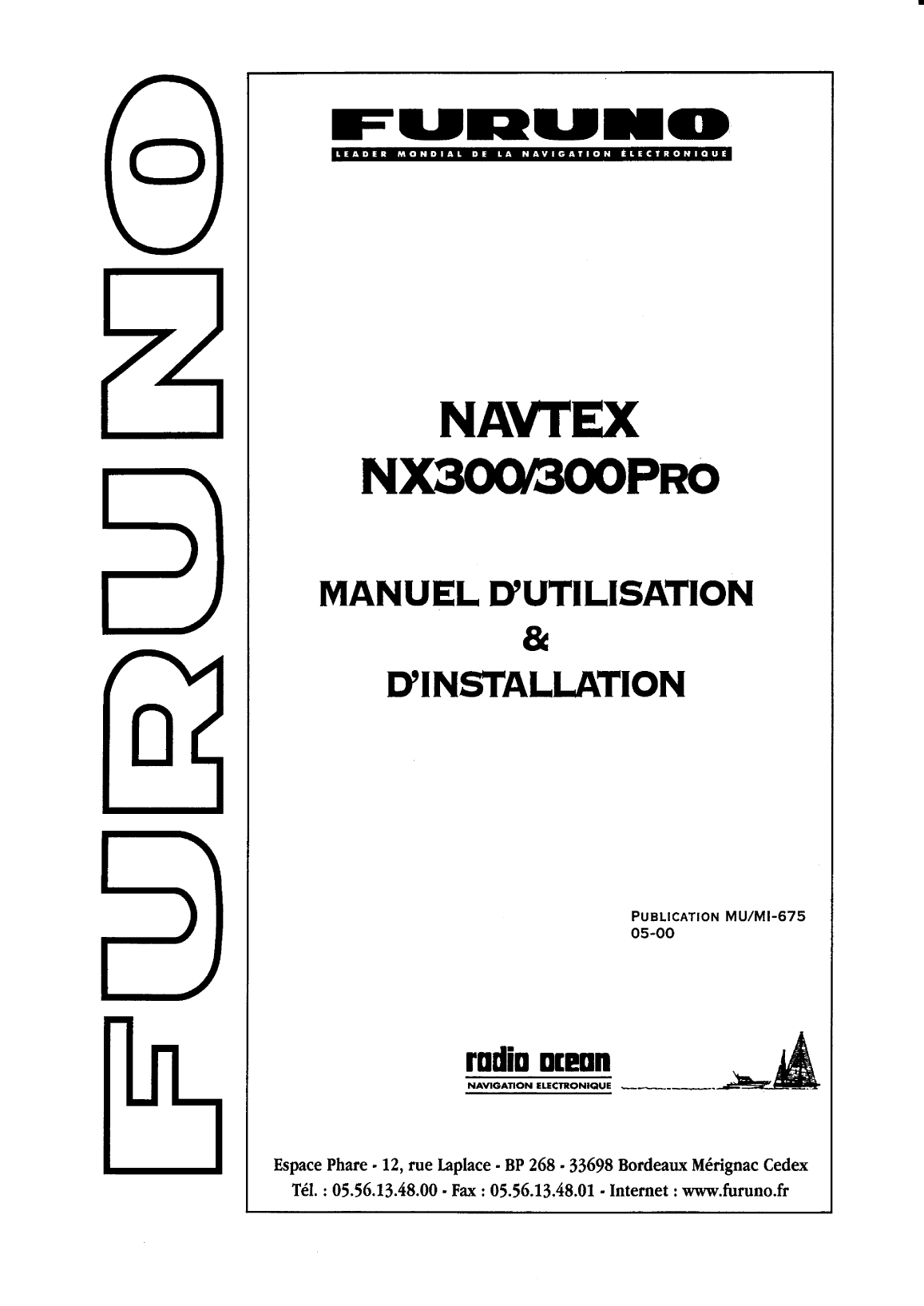Furuno: Nx300 Navtex Furuno Nx300 Pro Receiving Unit