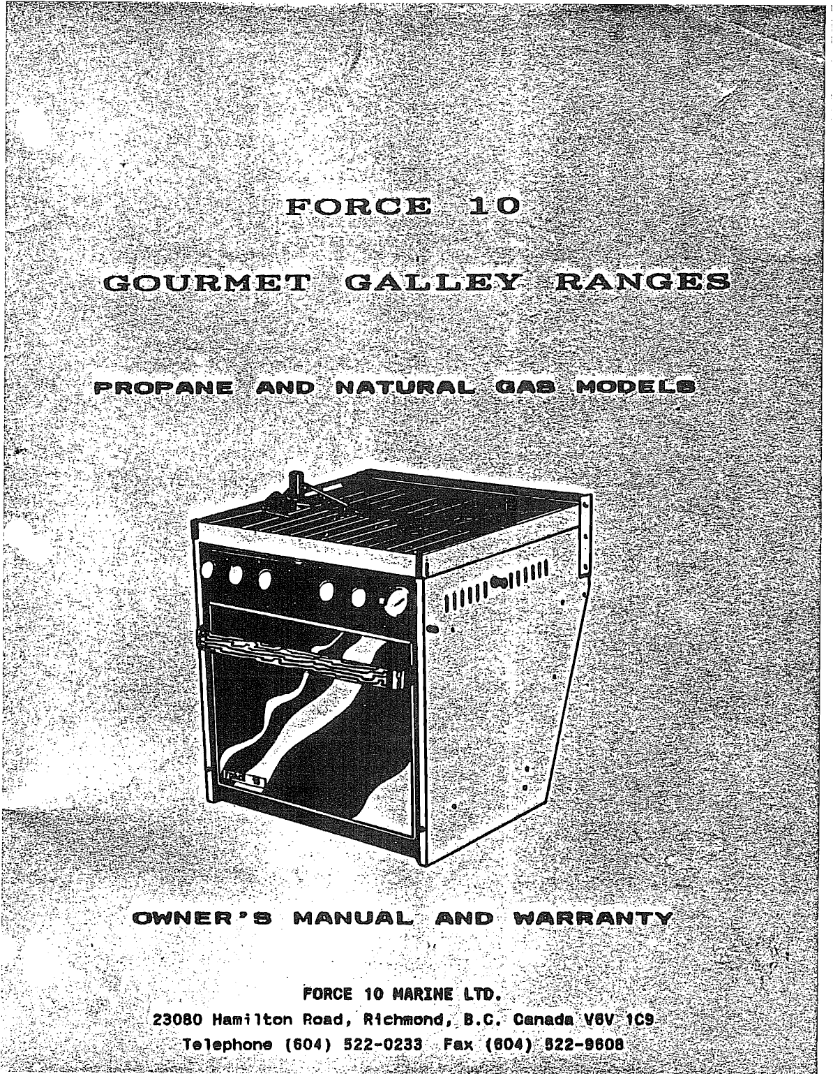 Force10 Marine Stove