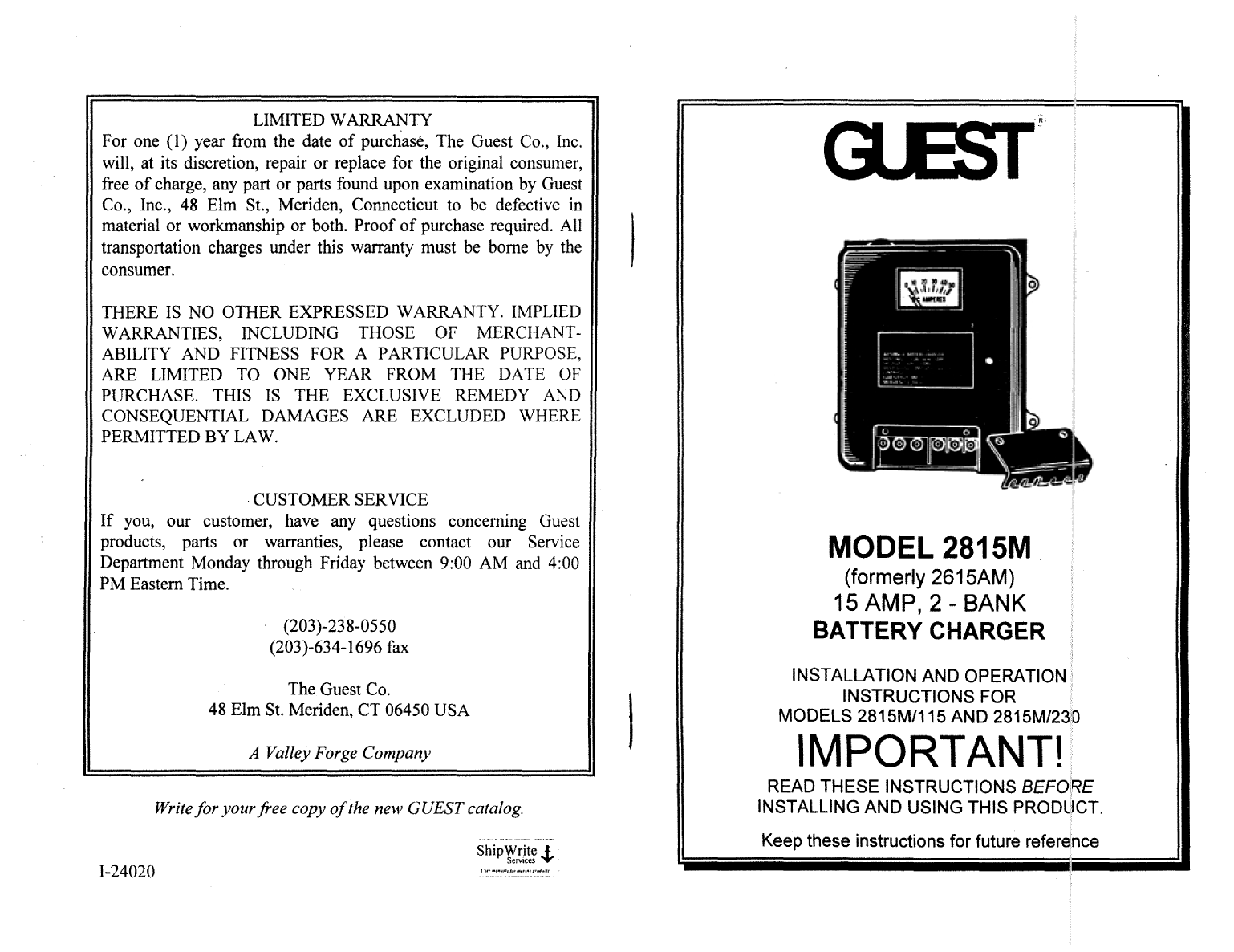 ' Guest 2815m Battery Charger A'