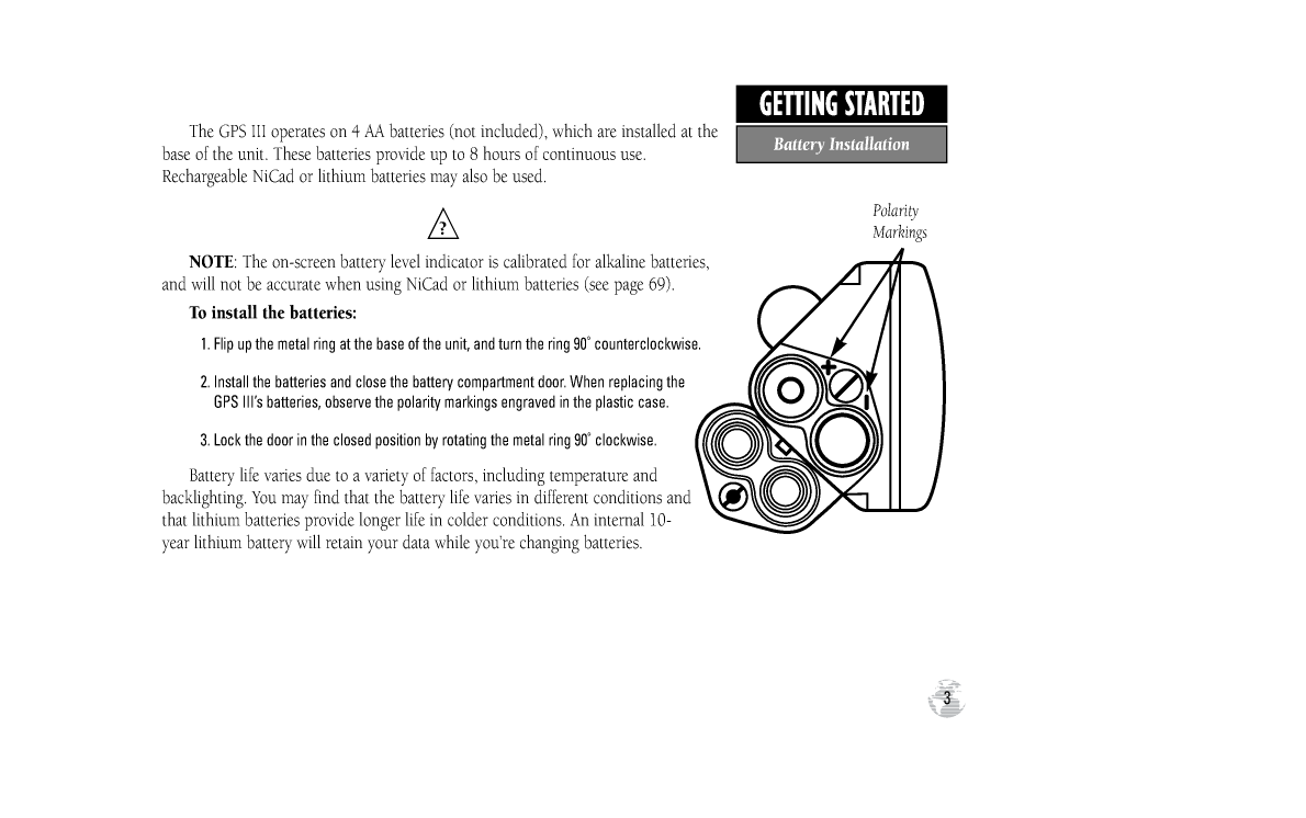 Gpsiii Owners Manual