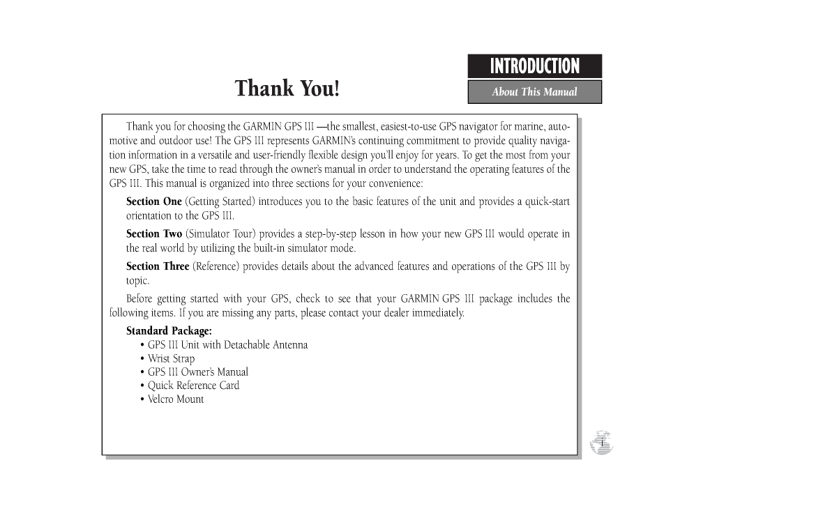 Gpsiii Owners Manual