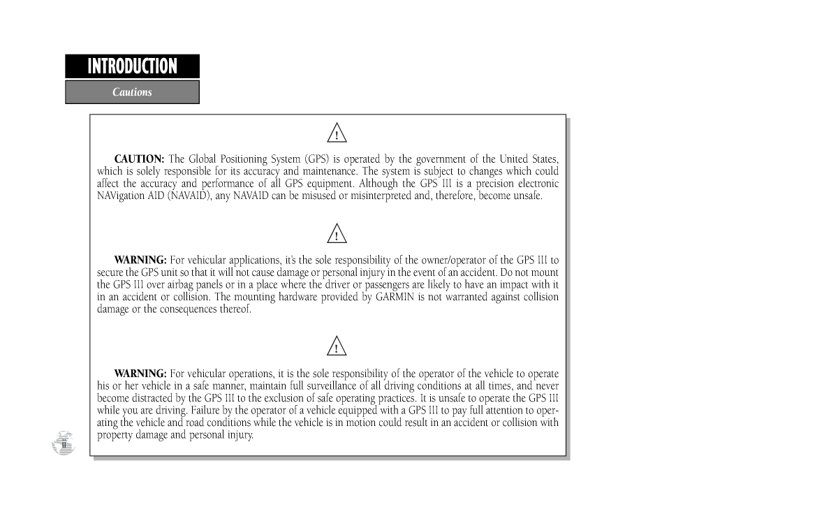 Gpsiii Owners Manual