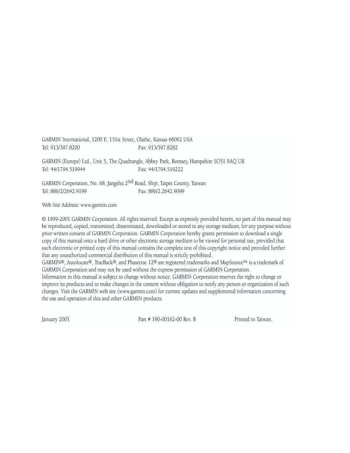 Gpsiii Plus Owners Manual