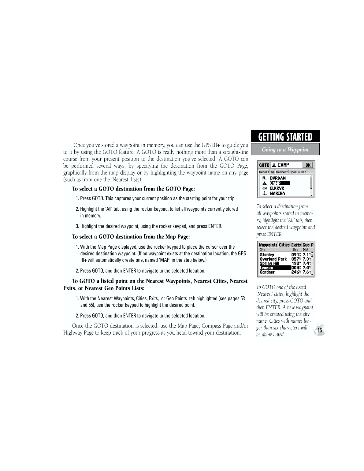 Gpsiii Plus Owners Manual