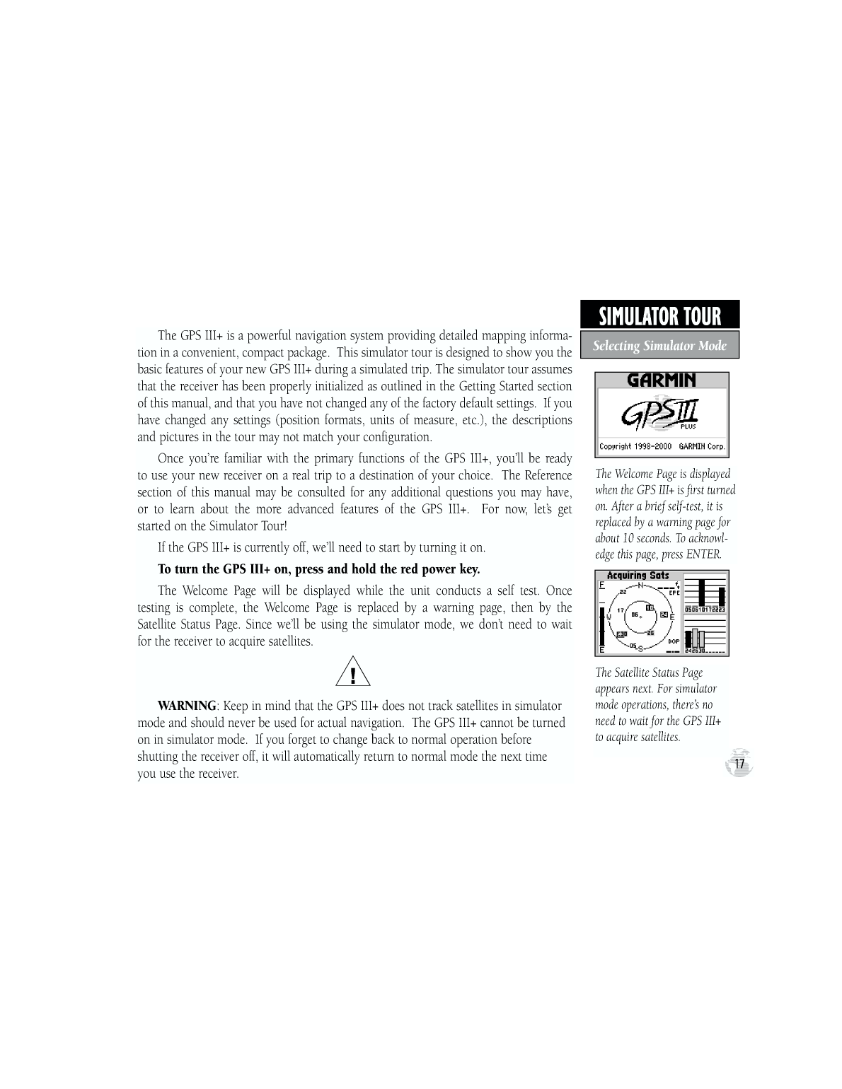 Gpsiii Plus Owners Manual