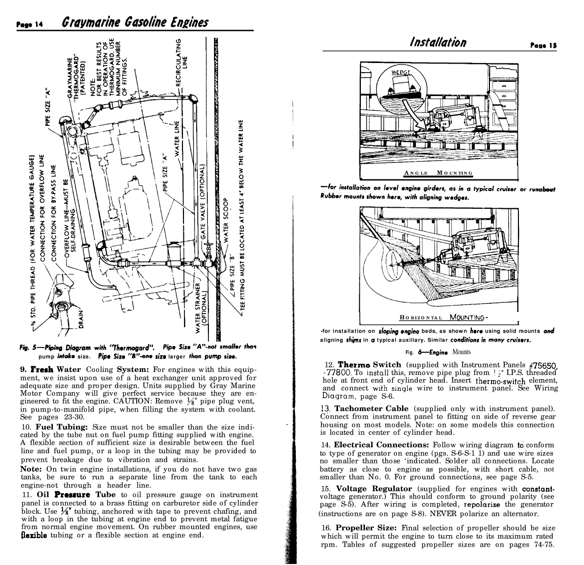 ' Gray Marine Manual 4 And 6 Cyclinder Engines (1938 1958 Models)'