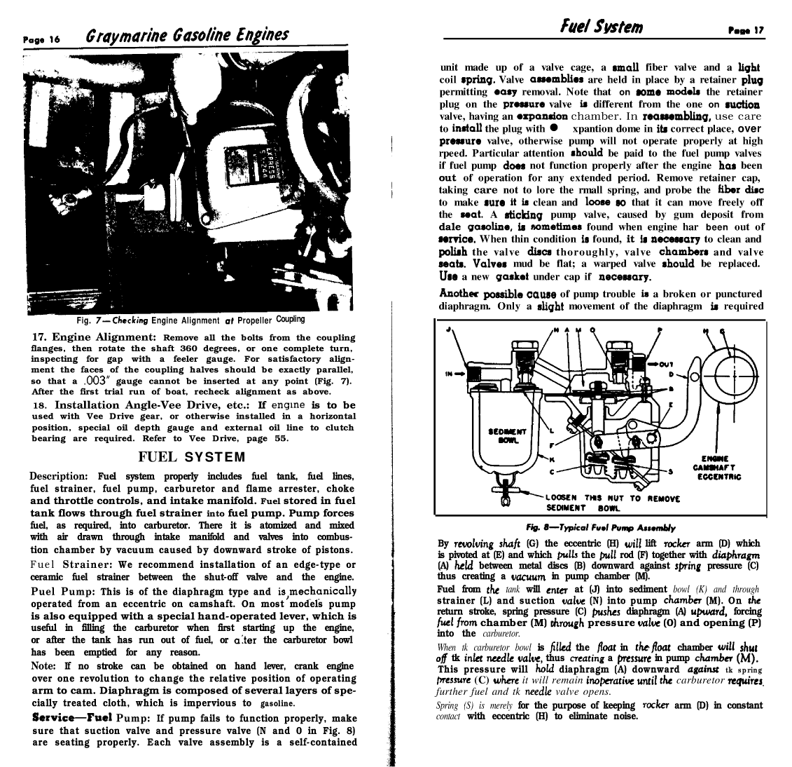 ' Gray Marine Manual 4 And 6 Cyclinder Engines (1938 1958 Models)'