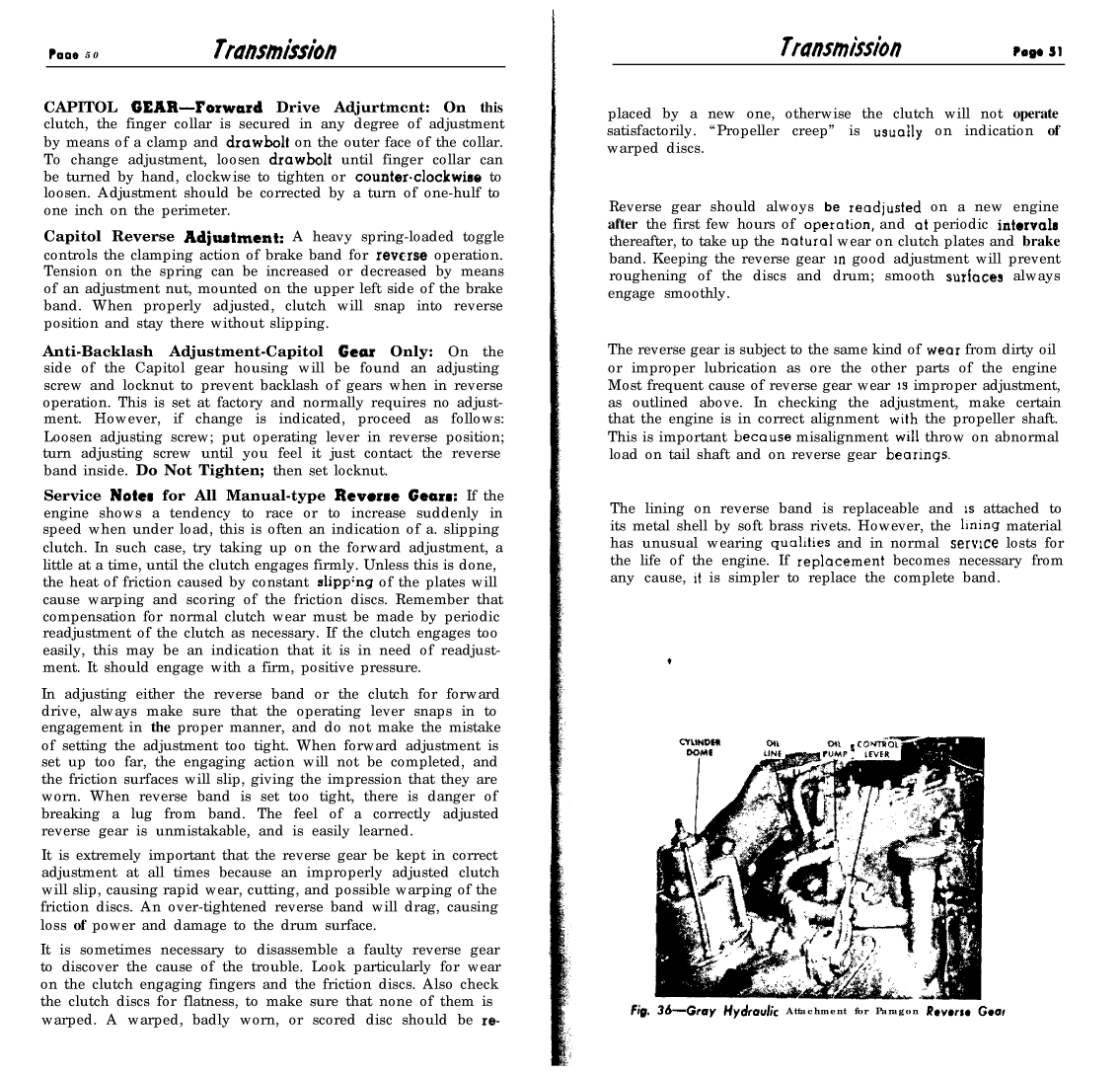 ' Gray Marine Manual 4 And 6 Cyclinder Engines (1938 1958 Models)'