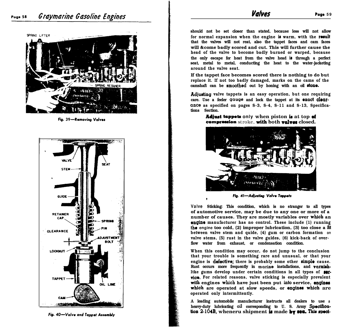 ' Gray Marine Manual 4 And 6 Cyclinder Engines (1938 1958 Models)'