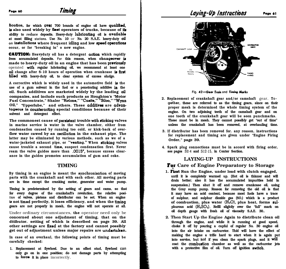 ' Gray Marine Manual 4 And 6 Cyclinder Engines (1938 1958 Models)'