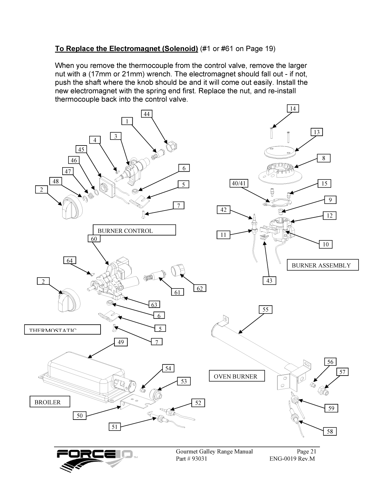 Force10 Gourmet Galley Range Manual