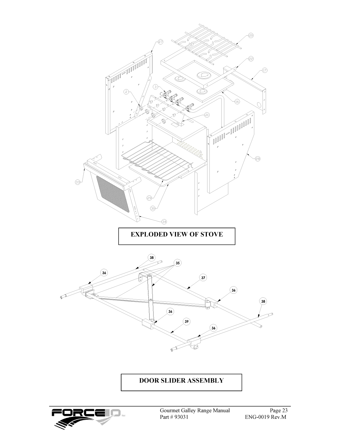 Force10 Gourmet Galley Range Manual