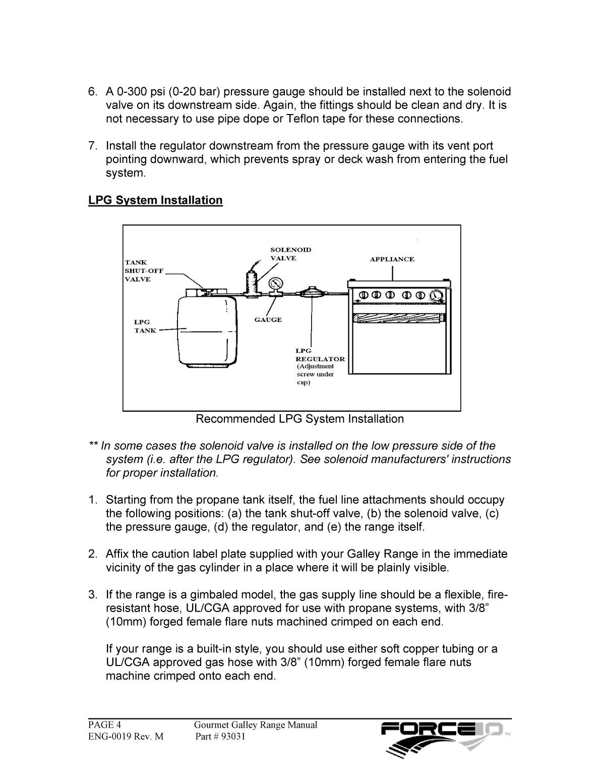 Force10 Gourmet Galley Range Manual