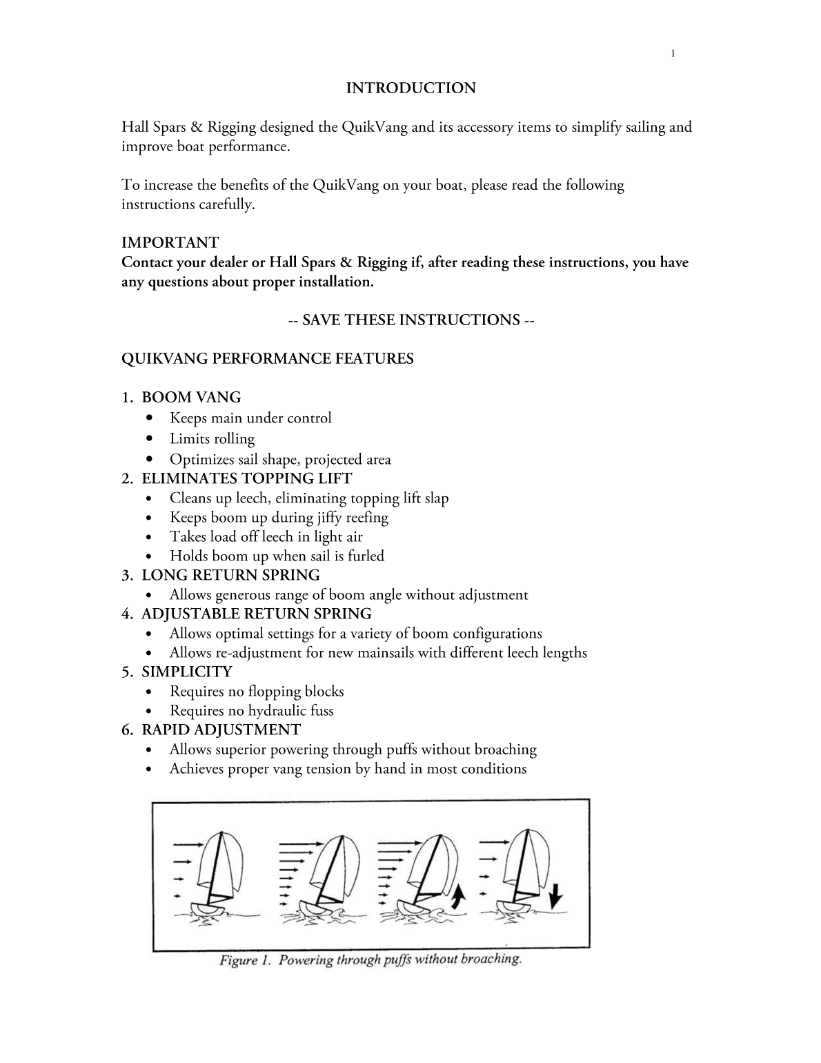 Hall Quik Vang B12 Manual