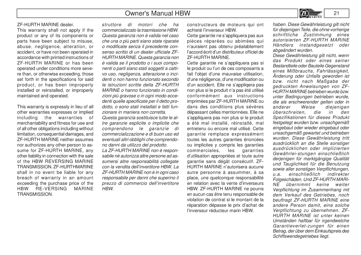 Hbw Transmission Manual