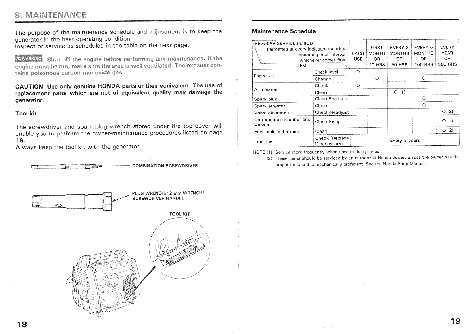 Honda em650 Generator Owners Manual