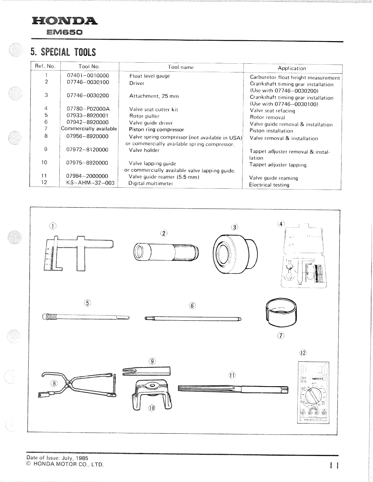 Honda Em650 Generator Shop Manual