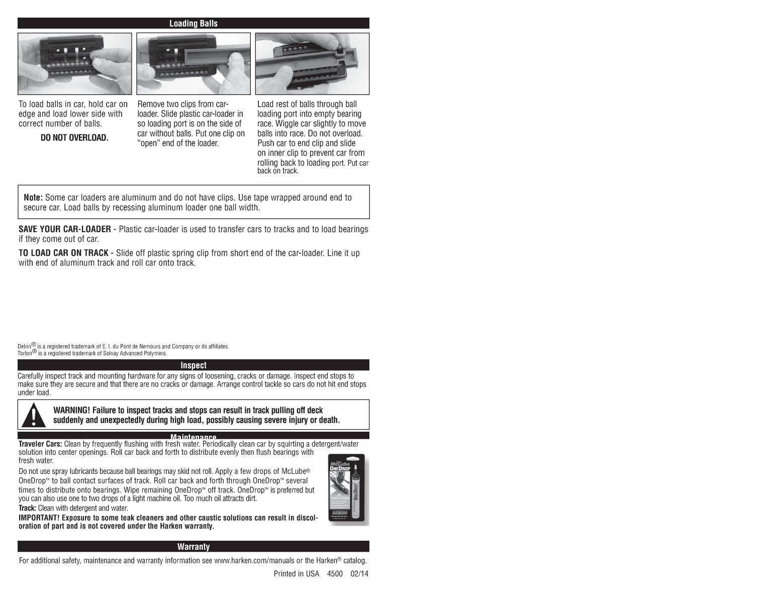 Harken Bearing Replacements For Traveler 1509 And Genoa 1537