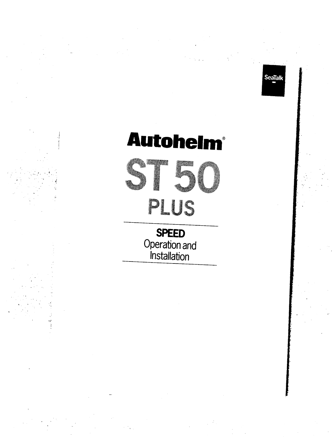 Autohelm Raymarine: St50 Plus Speed Boat Speed St50