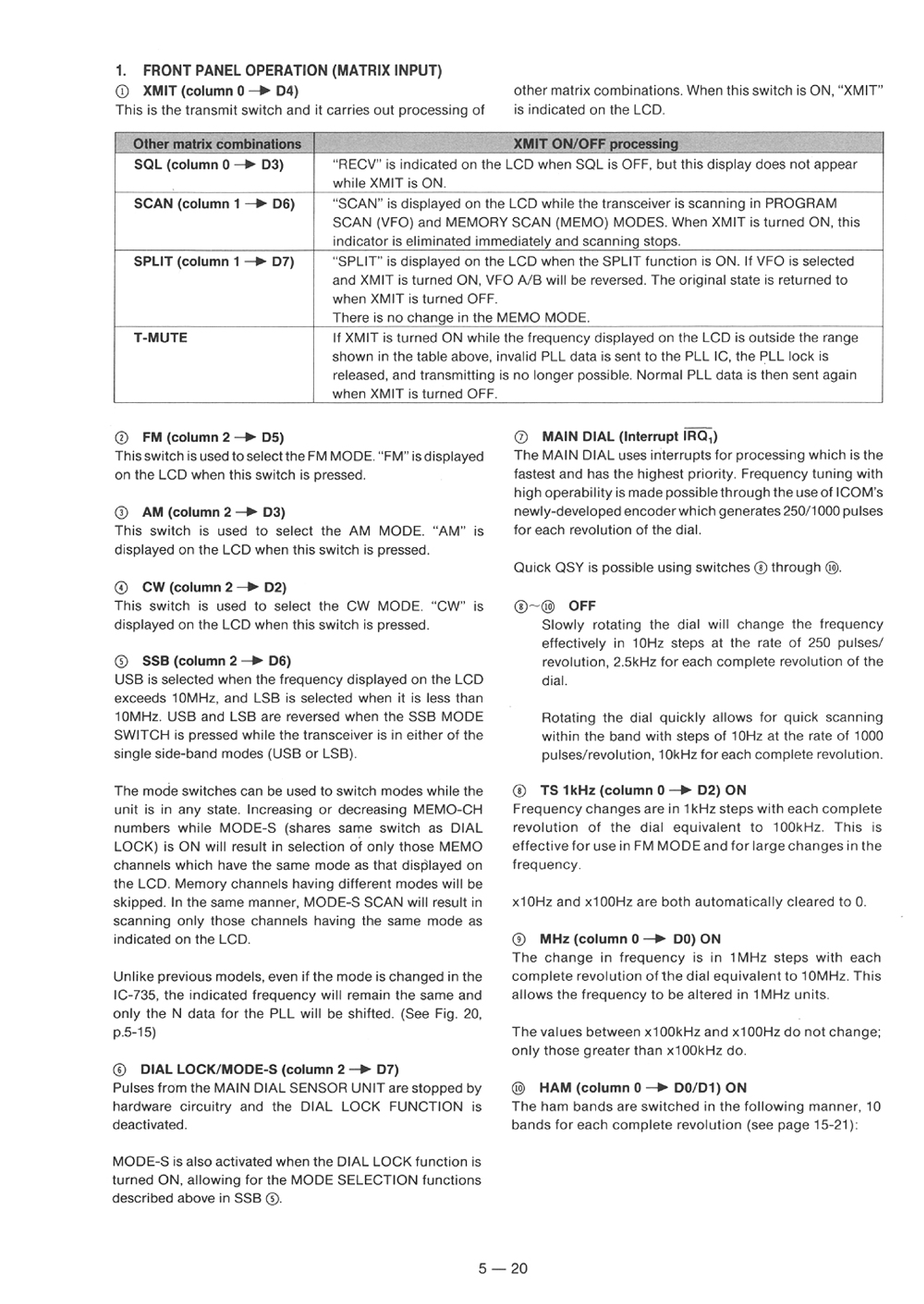 Icom ic 735 Service Manual