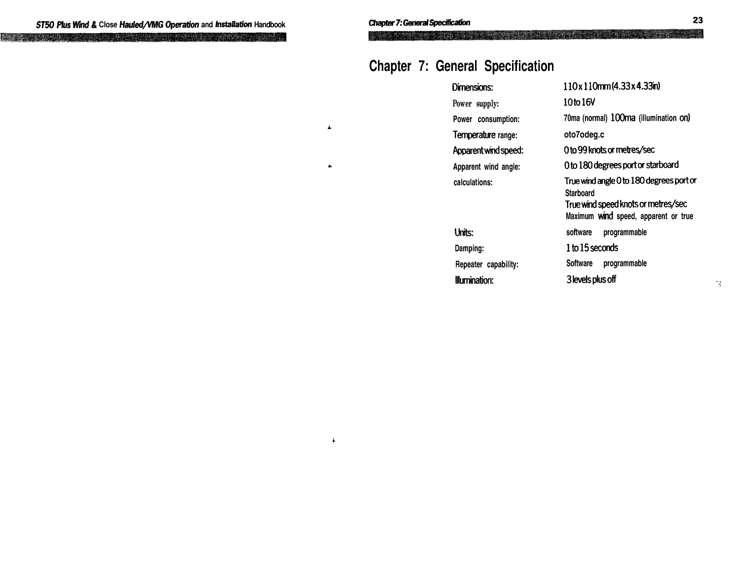 Autohelm Raymarine: St50 Plus Wind Wind Speed St50