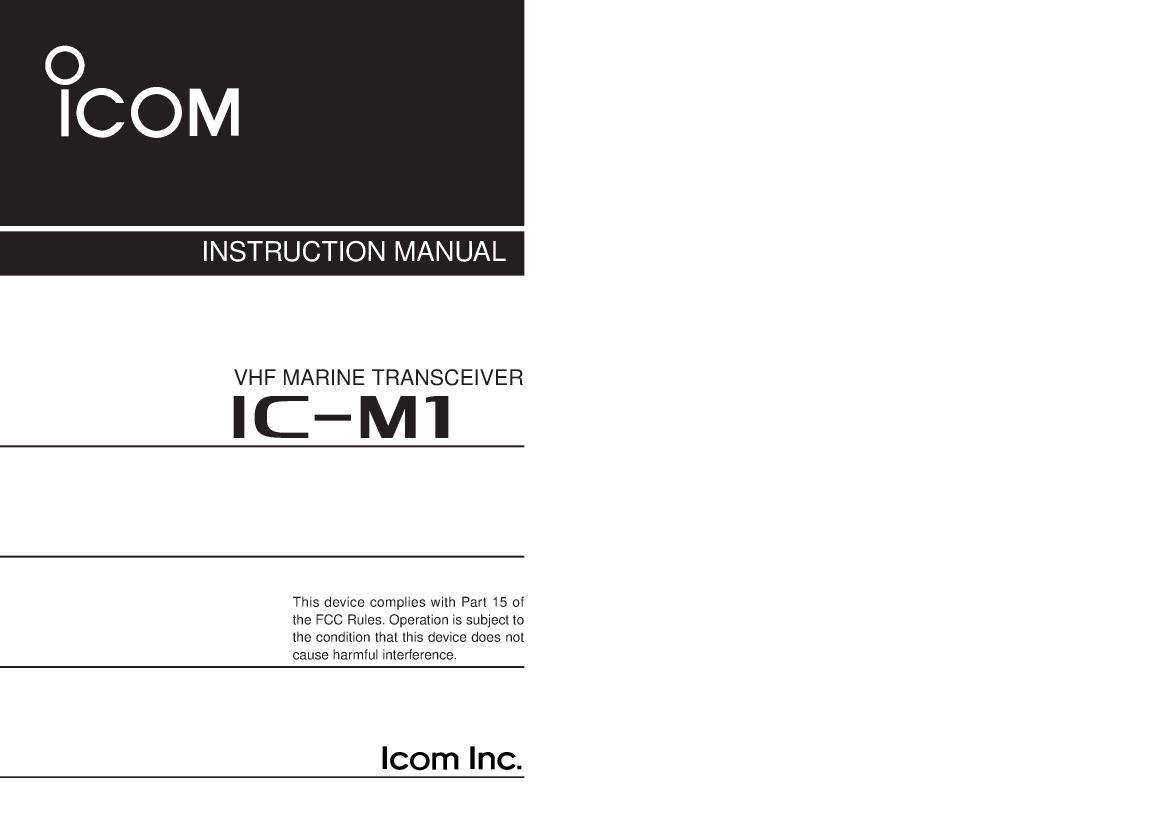 ' Icom Ic m1'