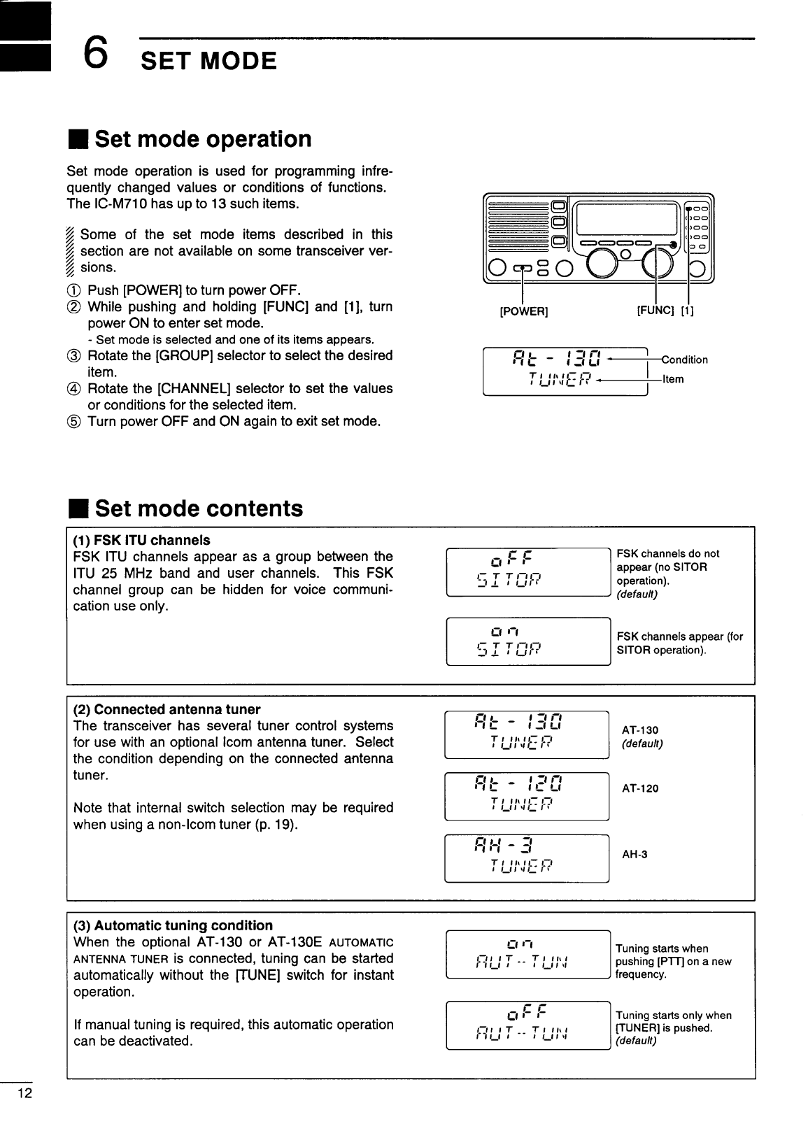 Icom ic m710 Instruction Manual