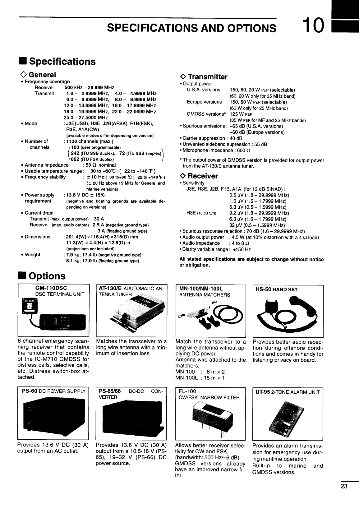 Icom ic m710 Instruction Manual