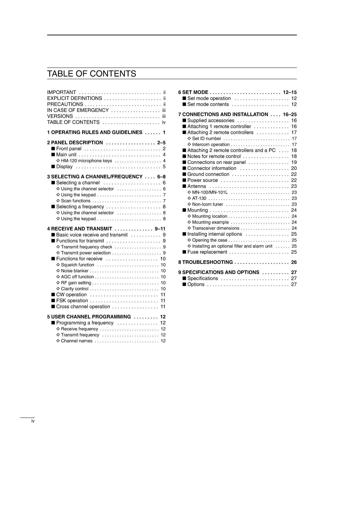Icom Ic m710rt Instruction Manual