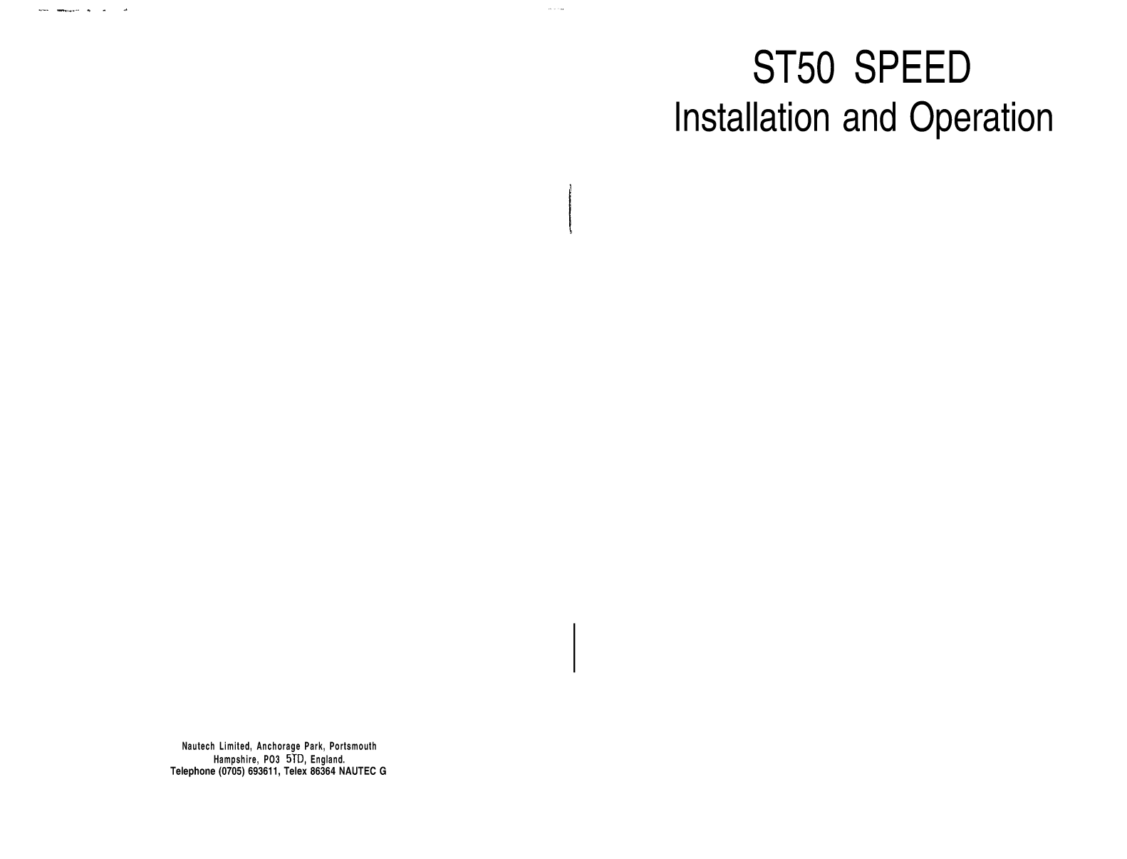 Autohelm Raymarine: St50 Speed St50 Wind Speed