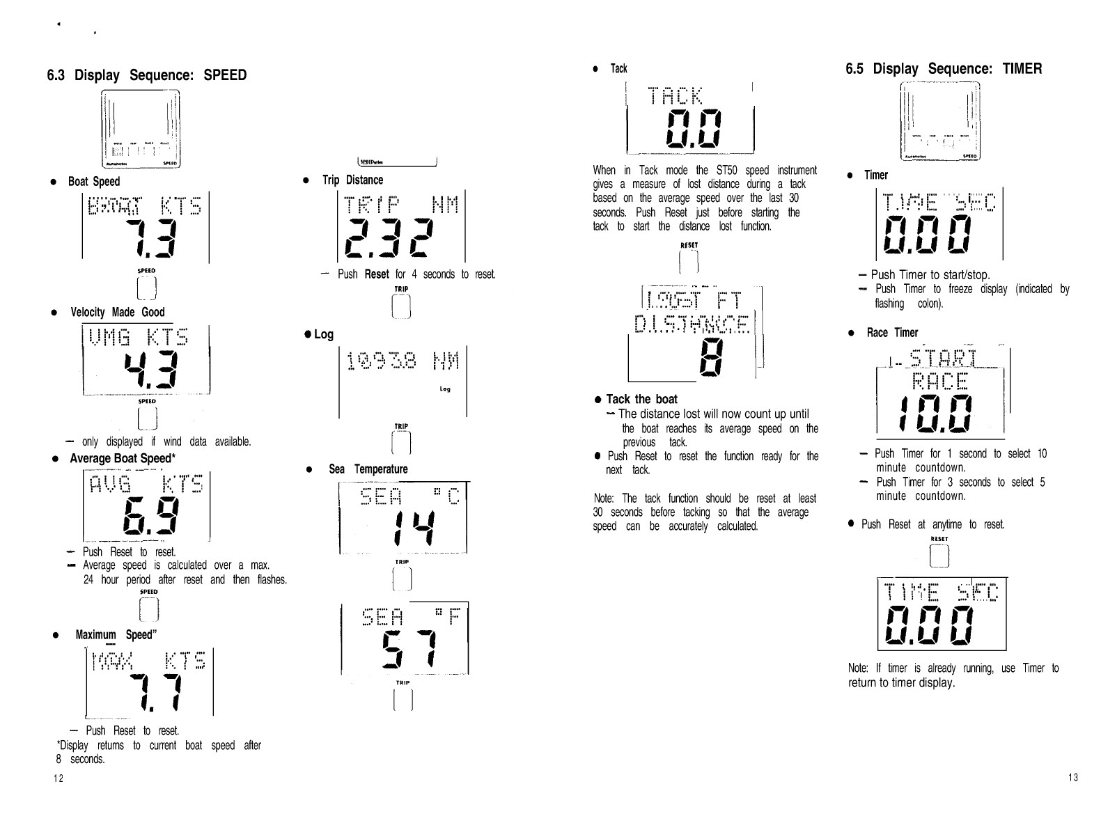 Autohelm Raymarine: St50 Speed St50 Wind Speed