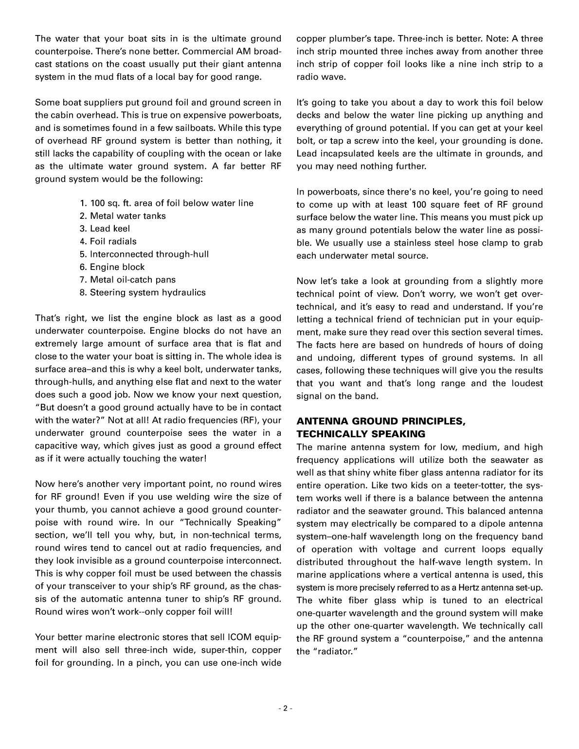 Icom Marine Ssb Antenna Grounding