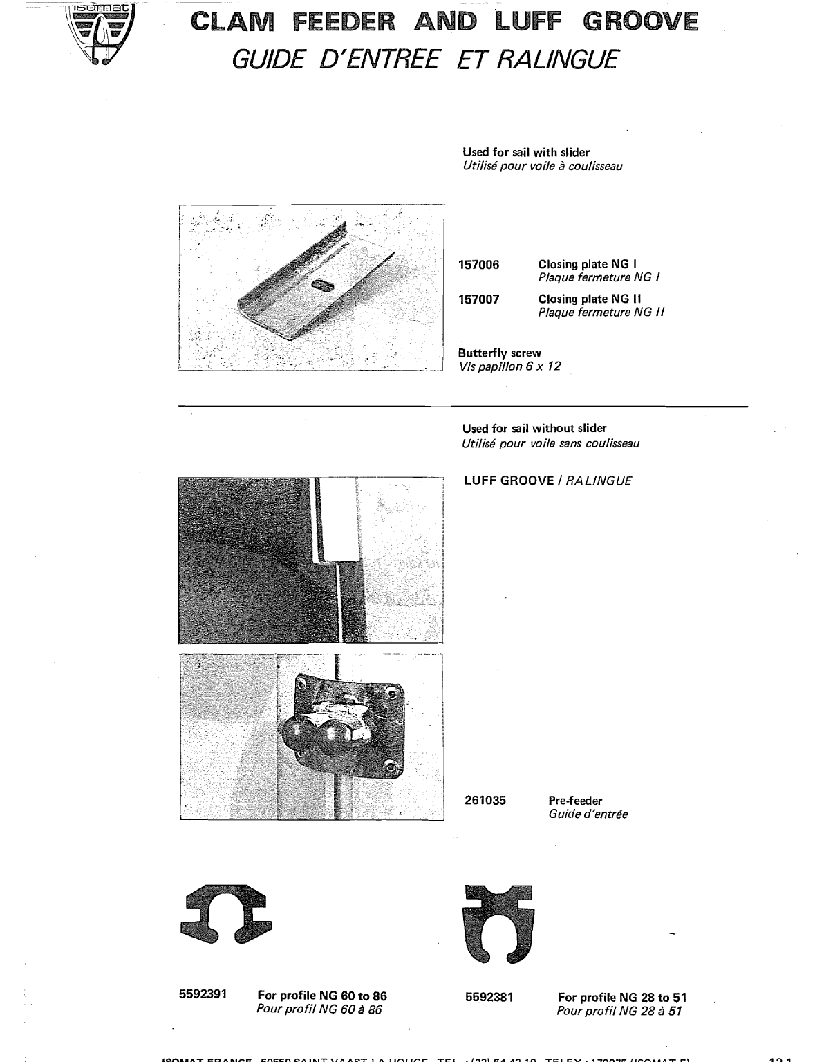 Isomat Spares Alumnum. Masts