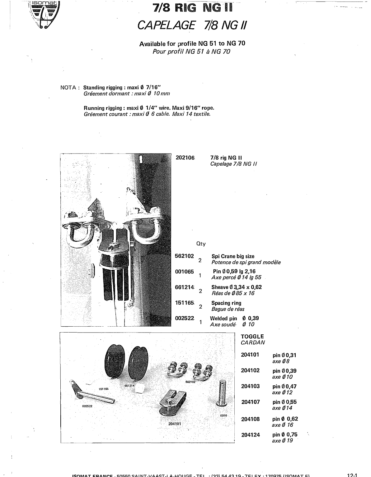 Isomat Spares Alumnum. Masts