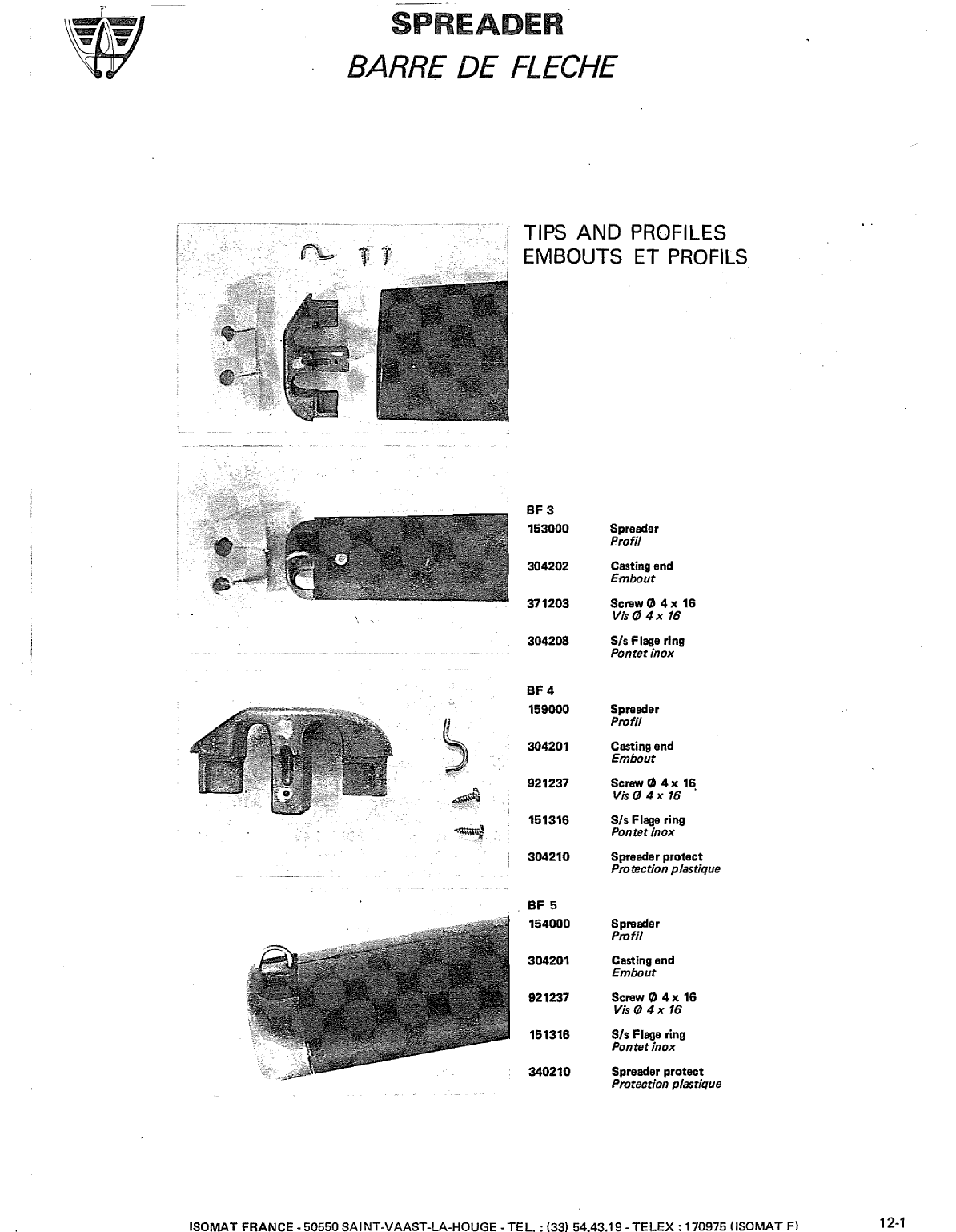 Isomat Spares Alumnum. Masts