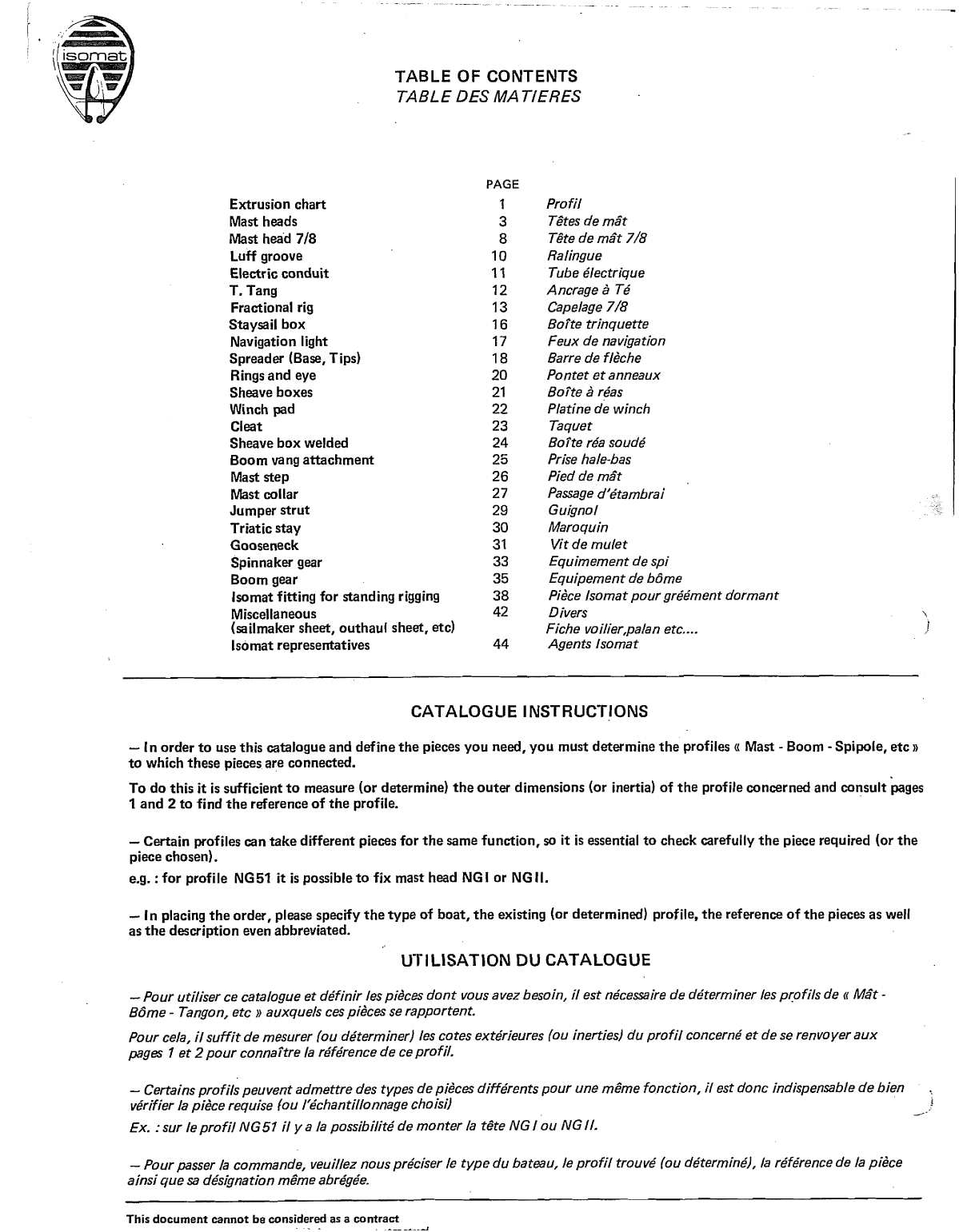 Isomat Spares Alumnum. Masts