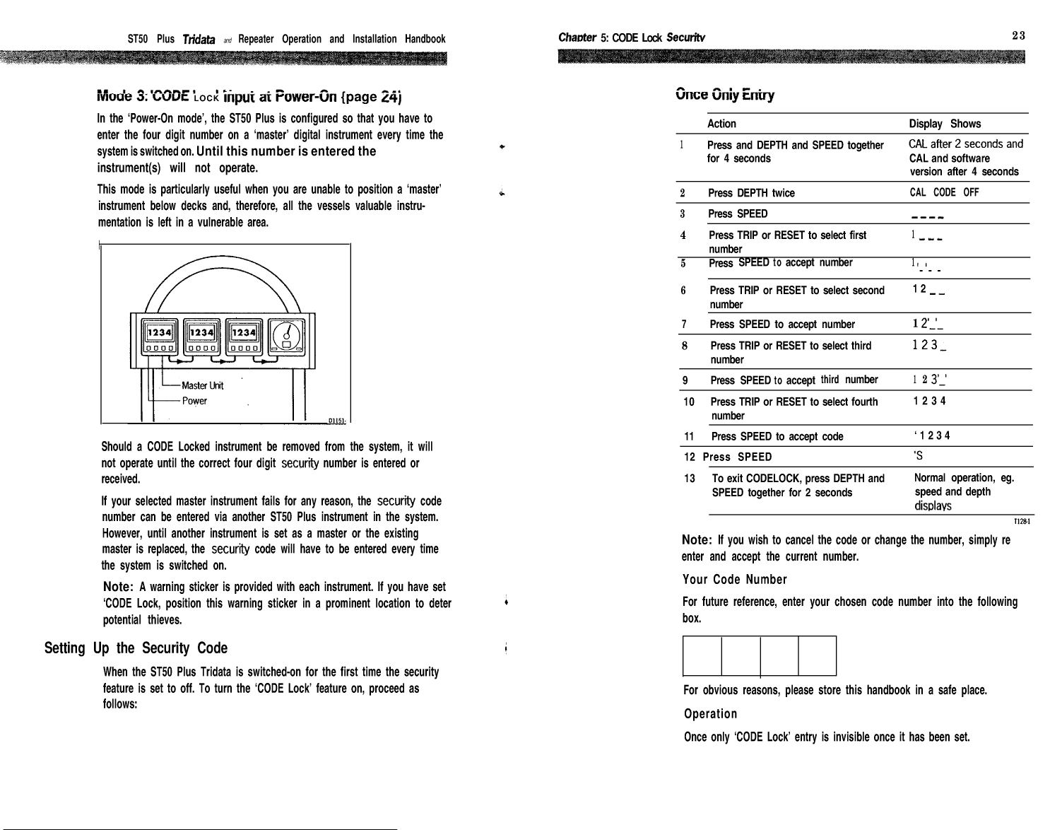 Autohelm Raymarine: St50 plus Tridata Repeater Multi function St50
