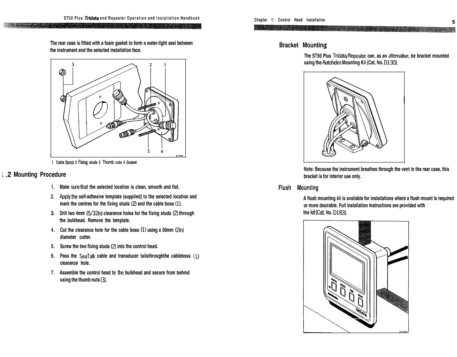 Autohelm Raymarine: St50 plus Tridata Repeater Multi function St50