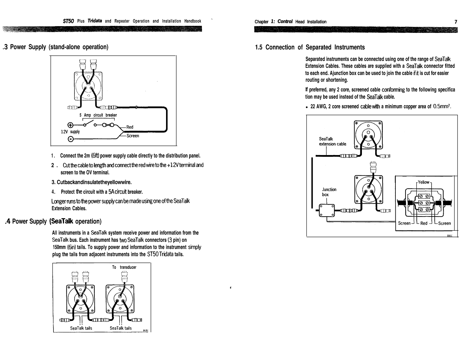 Autohelm Raymarine: St50 plus Tridata Repeater Multi function St50