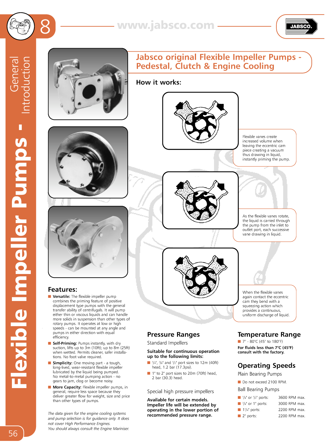 ' Jabsco Flexible Impeller Pumps'