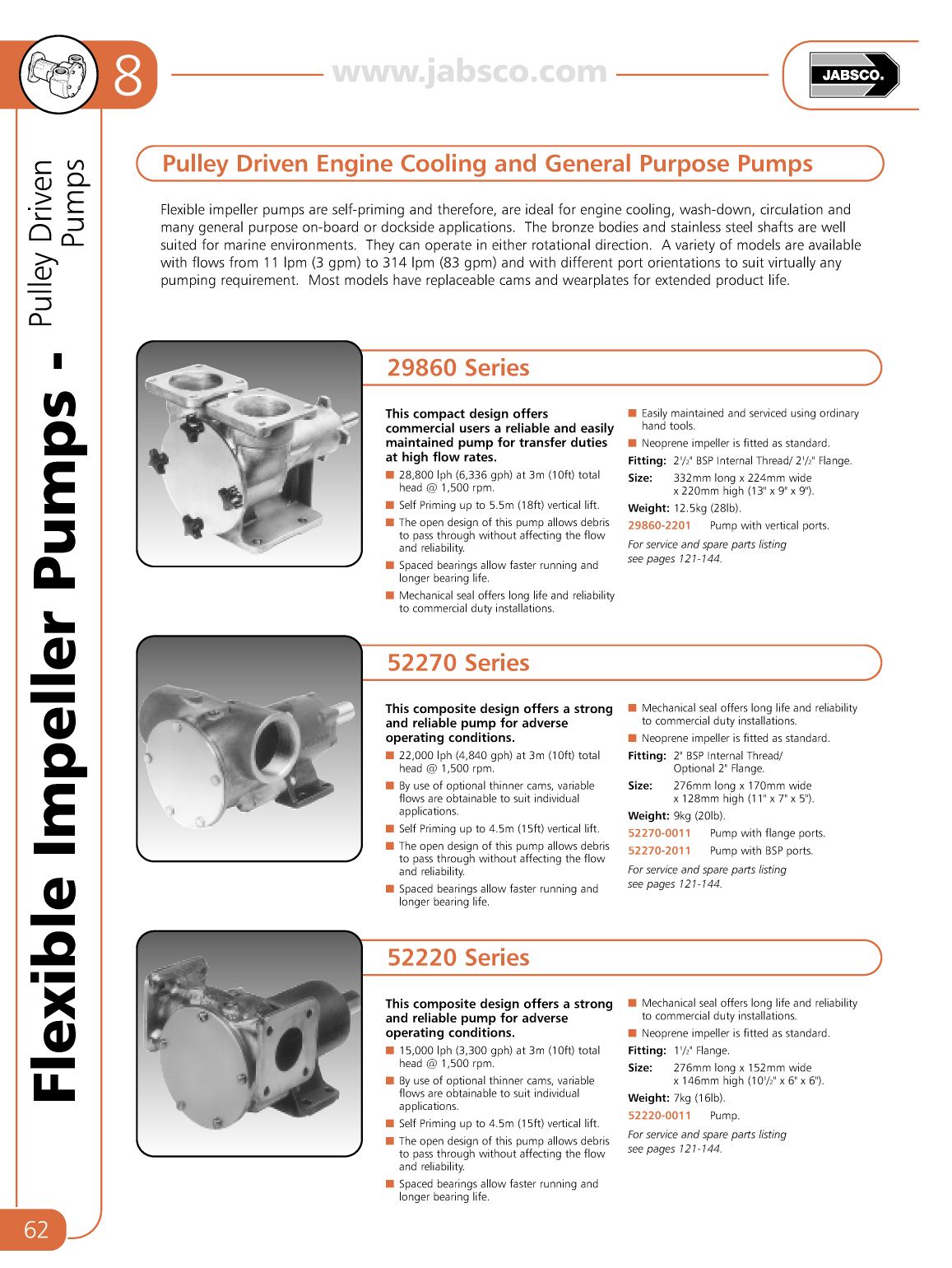 ' Jabsco Flexible Impeller Pumps'