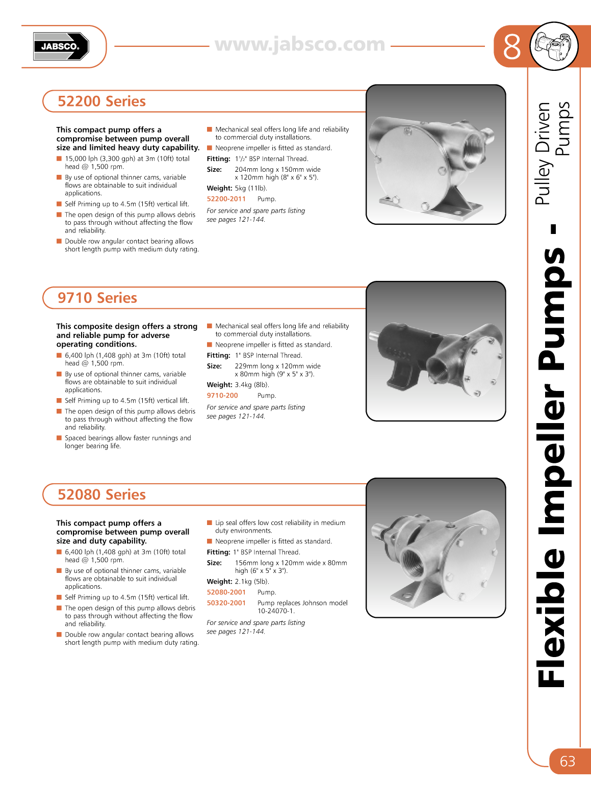 ' Jabsco Flexible Impeller Pumps'