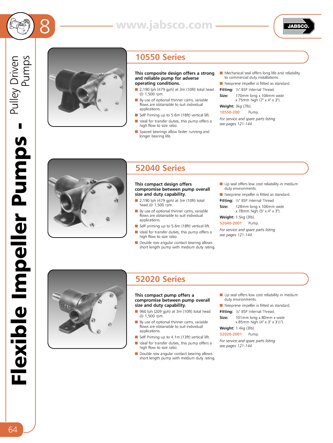 ' Jabsco Flexible Impeller Pumps'