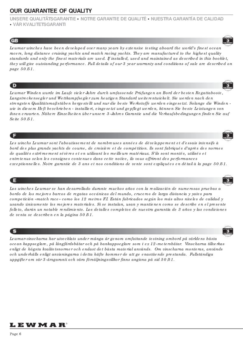 ' Lewmar Winch Service Manual'