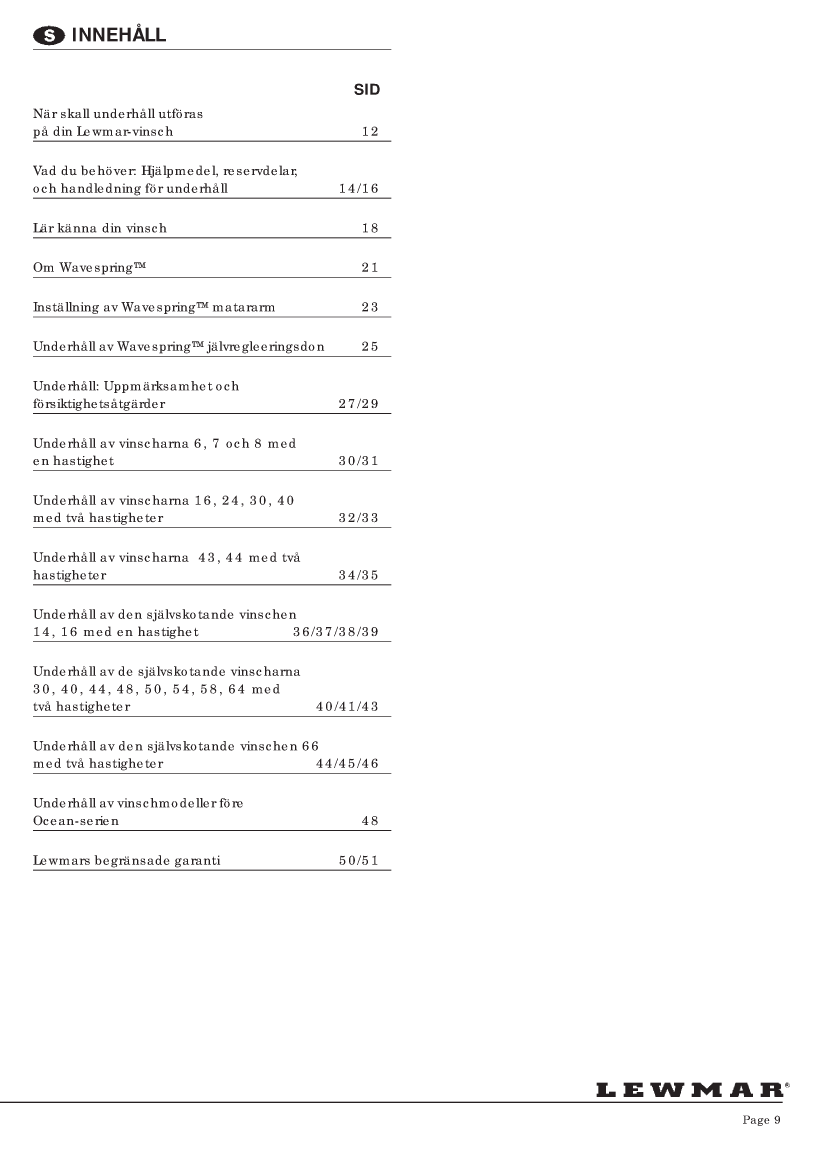 Lewmar Winch Service Manual
