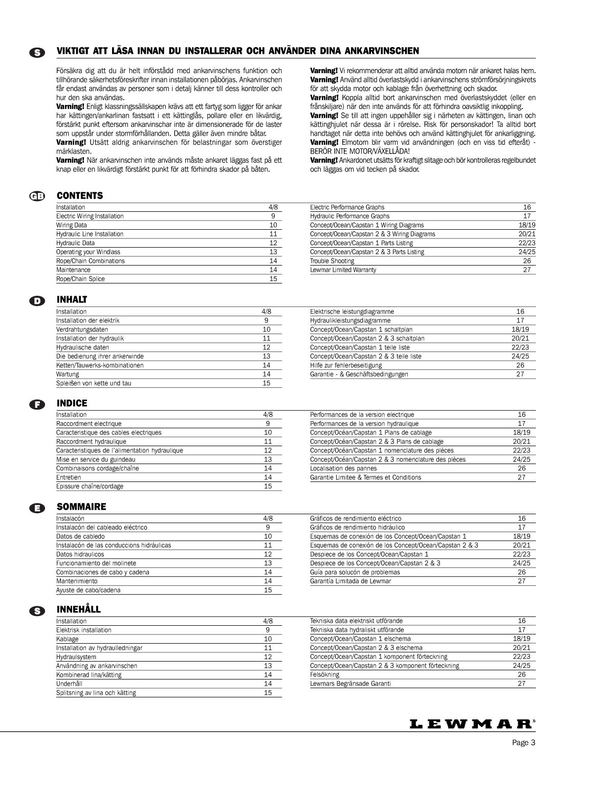 Lewmar: Concept123 Web Lewmar Concept/ Ocean/ Capstan Windlass / Guindeau